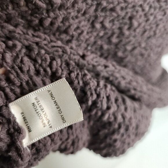 Project Brown Cotton Blend Loose Textured Knit Short Dolman Sleeve Sweater - Picture 5 of 5